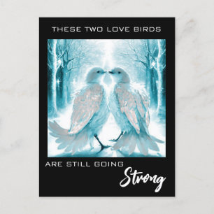 *~* Kunst-Jubiläum Liebesvögel AP54 Winter Postkarte