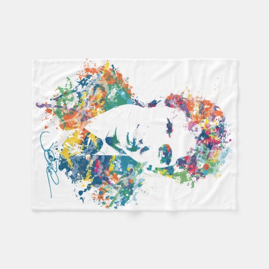 Kunst Justin Trudeau Digital Fleecedecke (Vorderseite (Horizontal))