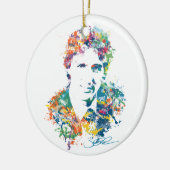 Kunst Justin Trudeau Digital Keramik Ornament (Links)