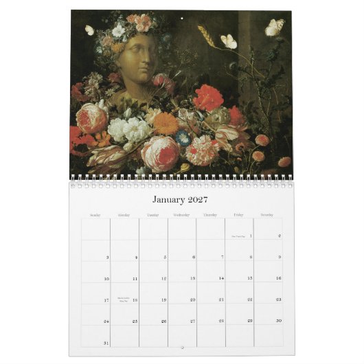 Kunst-Kalender-Blumenmalereien Kalender (Jan 2027)