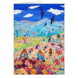 Kunst-Karte: Andenkartoffel-Pflücker, Amaru, Peru