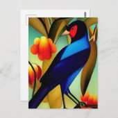 Kunst-Karte für Vögel Postkarte (Vorne/Hinten)