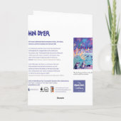 Kunst-Karte: Lila Penguin-Party am Zoo Karte (Rückseite)