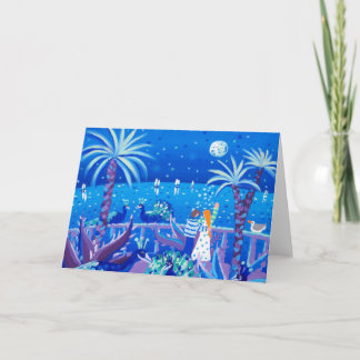 Kunst-Karte: Saphir-Pfau-Liebe, Côte d'Azur Karte