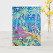 Kunst-Karte: Tresco Abtei-Gärten Karte (Gelbe Blume)