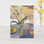 Kunst-Karten-Raum-Gruß-Karte "Calla-Lilien " Karte (Gelbe Blume)