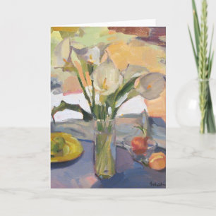 Kunst-Karten-Raum-Gruß-Karte "Calla-Lilien " Karte
