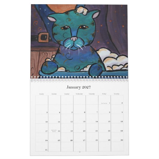 Kunst-Katzen 2010 Kalender (Jan 2027)