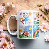 Kunst-Keepake für Kinder 4 Zeichenkollage Kaffeetasse