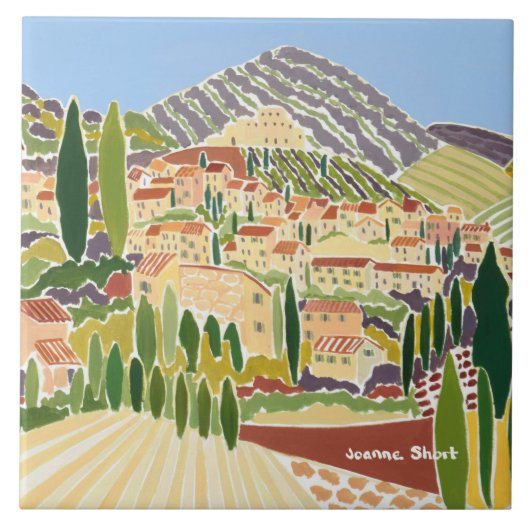 Kunst-Keramik-Fliese: Joanne kurz, Provence Fliese (Vorderseite)