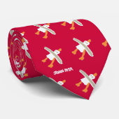 Kunst-Krawatte: Festliche rote Seemöwe-Krawatte Krawatte (Gerollt)