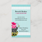 Kunst-Kuchen-Bäckerei Visitenkarte (Rückseite)