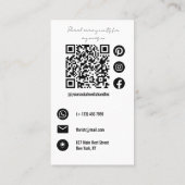 Kunst, Kunst, Kunst, Kunst, Kunst, Kunst, Dichtung Visitenkarte (Rückseite)