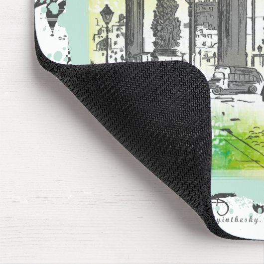 Kunst L'Arc de Triomphe Collage Mousepad (Ecke)