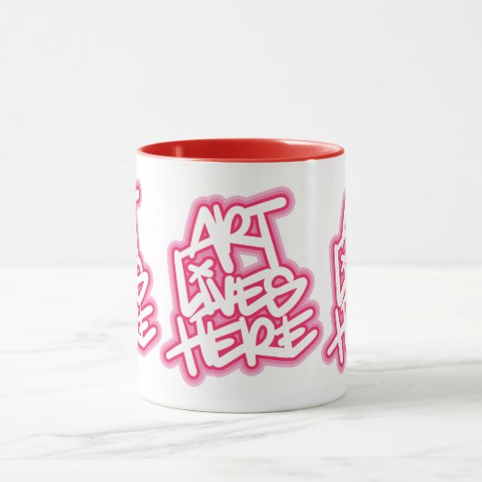 Kunst lebt hier Muster Tasse (Zentrum)