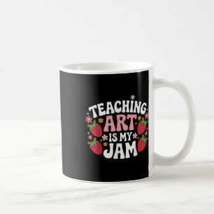 Kunst lehren ist mein Jam Retro Funny Art Lehrer S Kaffeetasse