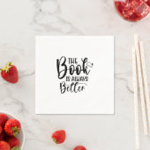 Kunst lesen Das Buch ist immer besser Serviette (Beispiel)