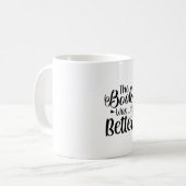 Kunst lesen Das Buch war besser Kaffeetasse (Vorderseite Links)