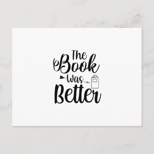 Kunst lesen Das Buch war besser Postkarte (Vorderseite)