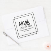 KUNST | Library Deko™ - Das Original-Logo-Design Quadratischer Aufkleber (Umschlag)