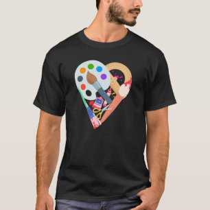 Kunst liefert Coole Grafikkünstler des Herzens T-Shirt