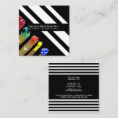 Kunst liefert modernen schicken Künstlerdruck des Quadratische Visitenkarte (Vorne/Hinten)