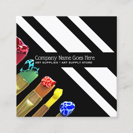 Kunst liefert modernen schicken Künstlerdruck des Quadratische Visitenkarte (Vorderseite)