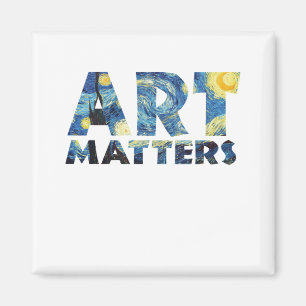 Kunst macht lustiges van Gogh Art Lehrer Geschenk Magnet
