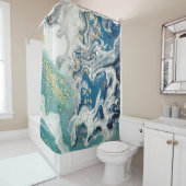 Kunst, Malerei - Natürliche graue Farbe: metallisc Duschvorhang (Beispiel)