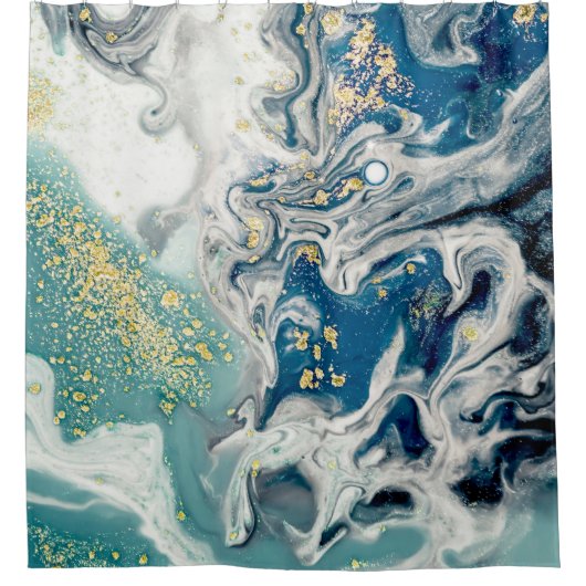 Kunst, Malerei - Natürliche graue Farbe: metallisc Duschvorhang (Vorderseite)