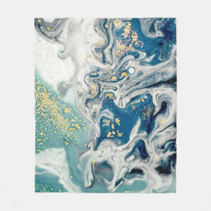Kunst, Malerei - Natürliche graue Farbe: metallisc Fleecedecke