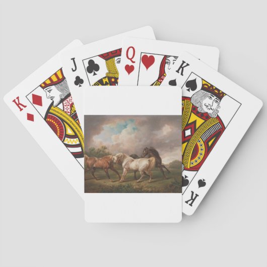 Kunst-Malerei-Öl-Pferdeschicksal Charless Towne Spielkarten (Rückseite)