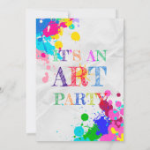 Kunst / Malerei Party Geburtstag Einladung (Rückseite)