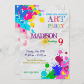 Kunst / Malerei Party Geburtstag Einladung (Vorne/Hinten)