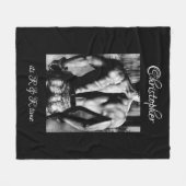 Kunst Männlicher Rücken in Jeans Name, Aufschrift  Fleecedecke (Vorderseite (Horizontal))