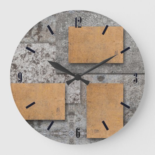 Kunst mit Beton, abstrakte Wanduhr (Vorderseite)