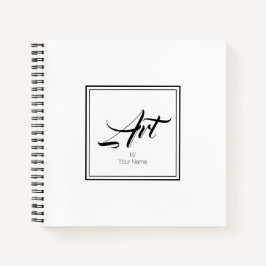 Kunst mit Ihrem Namen in Border Sketchbook Noteboo Notizblock