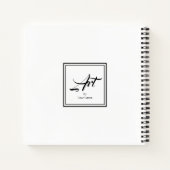 Kunst mit Ihrem Namen in Border Sketchbook Noteboo Notizblock (Rückseite)