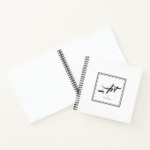 Kunst mit Ihrem Namen in Border Sketchbook Noteboo Notizblock (Innenseite)
