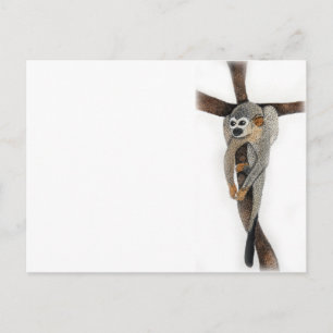 Kunst mit Kugelschreiber für Spinnenaffen Postkarte