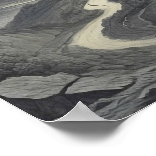 Kunst, Mittelalter Landschaft Digitale Kunst Poster (Ecke)