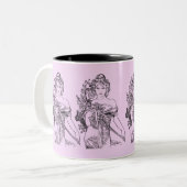 Kunst & Mode Liebhaber Vintager Frauen Zweifarbige Tasse (Vorderseite Links)