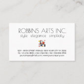 Kunst-Monogramm im neoplastischen Stil. С Visitenkarte (Rückseite)