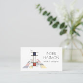 Kunst-Monogramm im neoplastischen Stil. Buchstabe  Visitenkarte (Stehend Vorderseite)