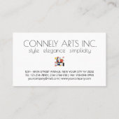 Kunst-Monogramm im neoplastischen Stil. Buchstabe Visitenkarte (Rückseite)