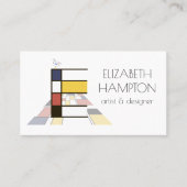 Kunst-Monogramm im neoplastischen Stil. Buchstabe  Visitenkarte (Vorderseite)