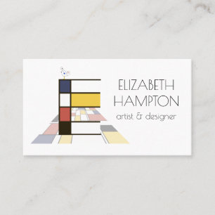 Kunst-Monogramm im neoplastischen Stil. Buchstabe  Visitenkarte