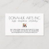 Kunst-Monogramm im neoplastischen Stil. Buchstabe Visitenkarte (Rückseite)