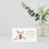 Kunst-Monogramm im neoplastischen Stil. Buchstabe  Visitenkarte (Stehend Vorderseite)