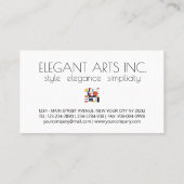 Kunst-Monogramm im neoplastischen Stil. Buchstabe  Visitenkarte (Rückseite)